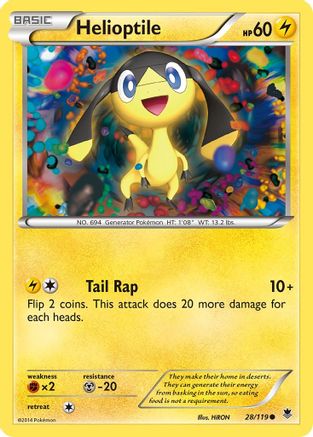 Helioptile 028/119 - XY  Phantom Forces Reverse Holofoil
