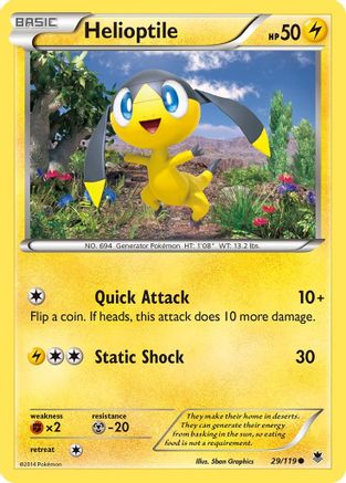 Helioptile 029/119 - XY  Phantom Forces Reverse Holofoil