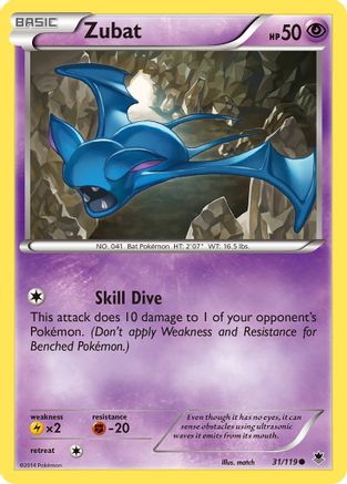 Zubat 031/119 - XY  Phantom Forces Reverse Holofoil