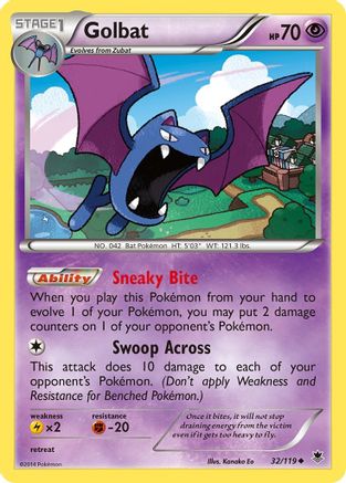 Golbat 032/119 - XY  Phantom Forces Reverse Holofoil
