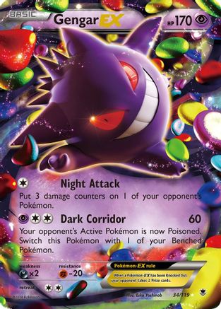 Gengar EX 034/119 - XY  Phantom Forces Holofoil