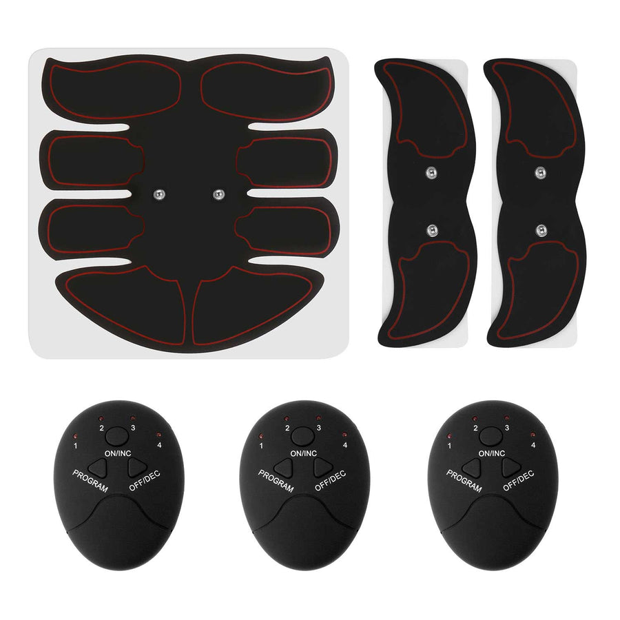 ABS Stimulator Muscle Toner EMS Abdominal Toning Belts Body Fitness Trainer w/ 6Modes
