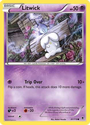 Litwick 041/119 - XY  Phantom Forces Reverse Holofoil