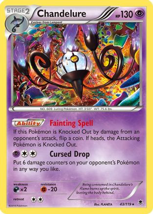 Chandelure 043/119 - XY  Phantom Forces Holofoil