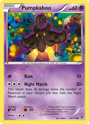 Pumpkaboo 044/119 - XY  Phantom Forces Reverse Holofoil