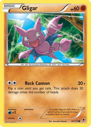 Gligar 046/119 - XY  Phantom Forces Reverse Holofoil