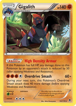 Gigalith 050/119 - XY  Phantom Forces Reverse Holofoil
