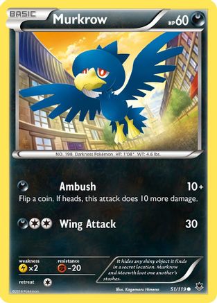 Murkrow 051/119 - XY  Phantom Forces Reverse Holofoil