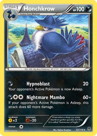 Honchkrow 052/119 - XY  Phantom Forces