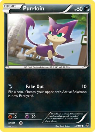 Purrloin 056/119 - XY  Phantom Forces Reverse Holofoil