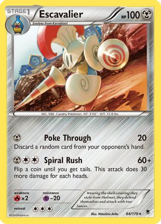 Escavalier 064/119 - XY  Phantom Forces Reverse Holofoil
