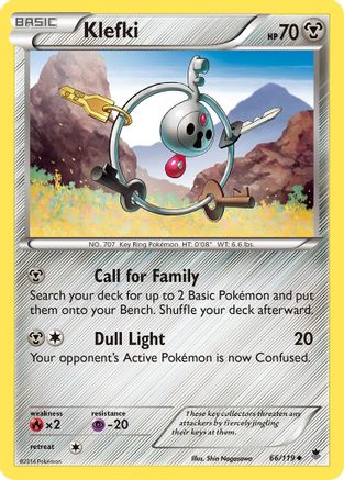 Klefki 066/119 - XY  Phantom Forces Reverse Holofoil