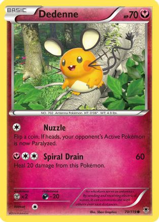 Dedenne 070/119 - XY  Phantom Forces Reverse Holofoil
