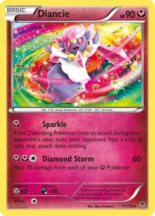 Diancie 071/119 - XY  Phantom Forces Reverse Holofoil