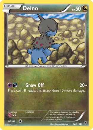 Deino 072/119 - XY  Phantom Forces Reverse Holofoil