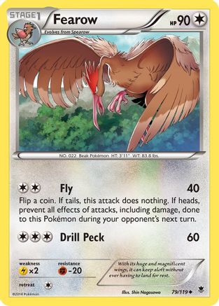 Fearow 079/119 - XY  Phantom Forces Reverse Holofoil
