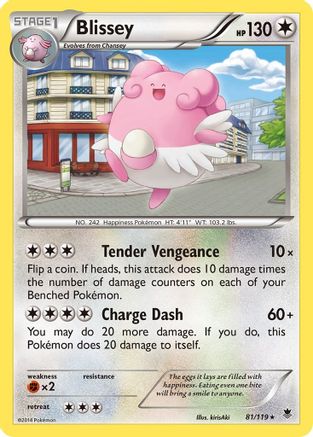 Blissey 081/119 - XY  Phantom Forces Reverse Holofoil
