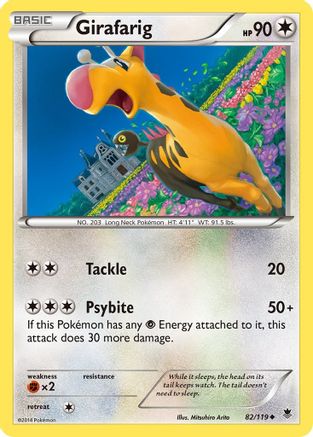 Girafarig 082/119 - XY  Phantom Forces Reverse Holofoil