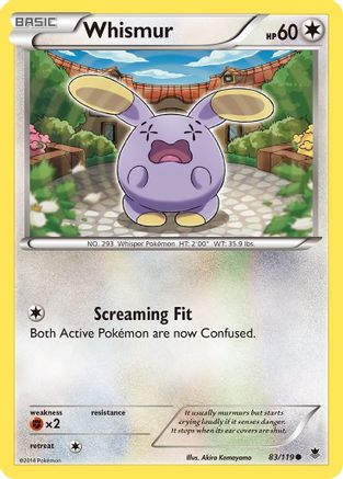 Whismur 083/119 - XY  Phantom Forces Reverse Holofoil
