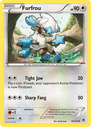 Furfrou 090/119 - XY  Phantom Forces