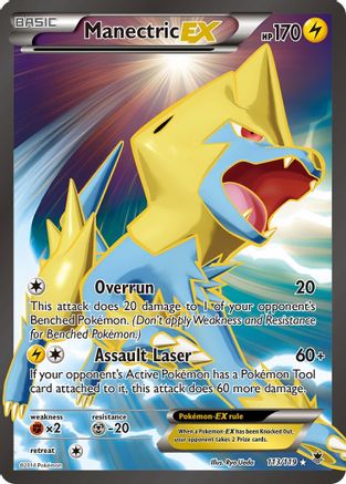 Manectric EX (Full Art) 113/119 - XY  Phantom Forces Holofoil