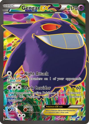 Gengar EX (Full Art) 114/119 - XY  Phantom Forces Holofoil