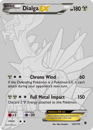 Dialga EX (Secret Rare) 122/119 - XY  Phantom Forces Holofoil