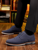 New Men's Casual Matte Low-top Suede Leather Shoes