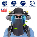 Solar Fan Hat with UPF50+ Sun Protection & Neck Flap