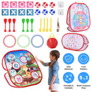 5 in 1 Bean Bag Toss Game Toy Corn Hole Game Beanbag Toss Game Dart Board Game Loop Toss Game Outdoor Activities Party Backyard Games Set for Boys Gir