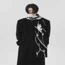 Hand-painted Thorn Rose Winter Angora Couple Scarf