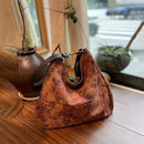 Womens Fashionable Washed-Effect Minimalist Shoulder Bag