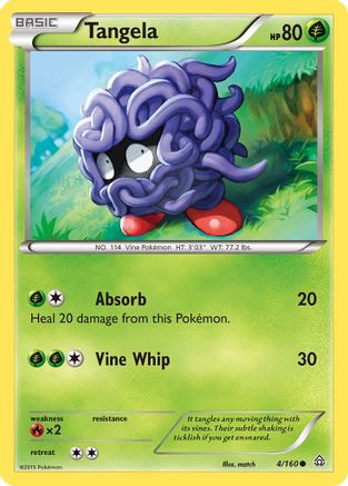 Tangela 004/160 - XY  Primal Clash Reverse Holofoil