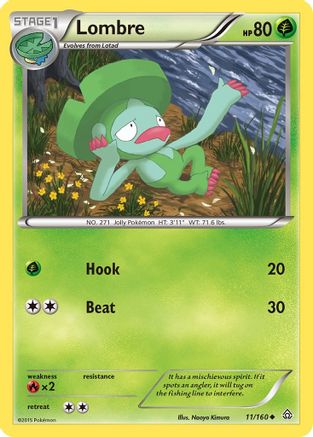 Lombre 011/160 - XY  Primal Clash Reverse Holofoil