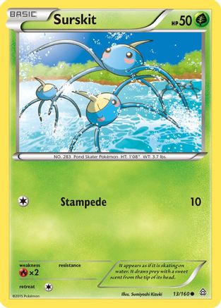 Surskit 013/160 - XY  Primal Clash Reverse Holofoil