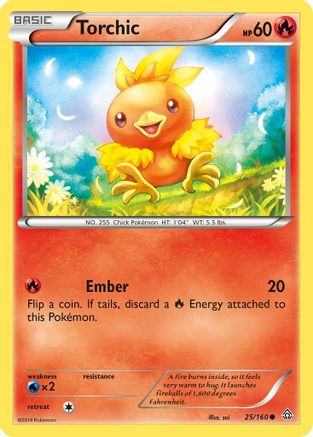 Torchic 025/160 - XY  Primal Clash Reverse Holofoil