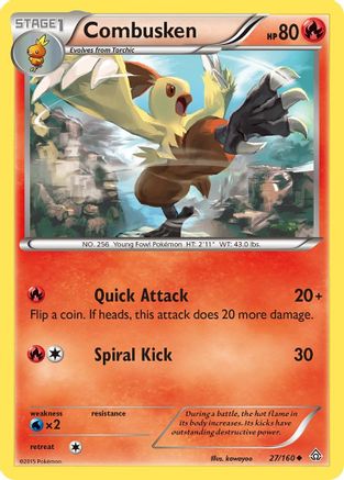 Combusken 027/160 - XY  Primal Clash Reverse Holofoil