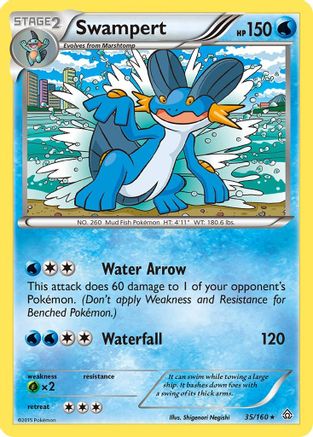 Swampert 035/160 - XY  Primal Clash Reverse Holofoil