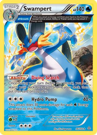 Swampert (Alpha) 036/160 - XY  Primal Clash Holofoil