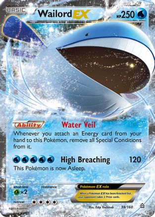 Wailord EX 038/160 - XY  Primal Clash Holofoil