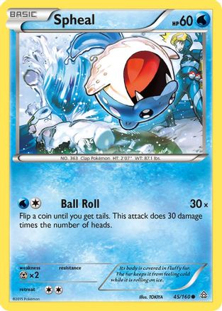 Spheal 045/160 - XY  Primal Clash Reverse Holofoil