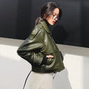 New Women's Loose Short Leather Jacket