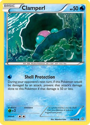 Clamperl 049/160 - XY  Primal Clash Reverse Holofoil