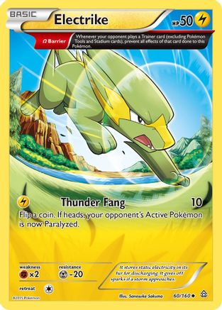 Electrike (Omega) 060/160 - XY  Primal Clash Reverse Holofoil