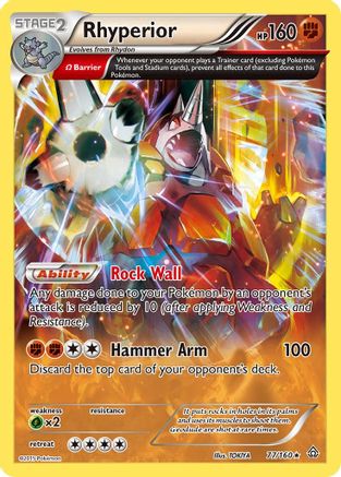 Rhyperior (Omega) 077/160 - XY  Primal Clash Reverse Holofoil