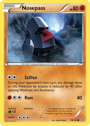 Nosepass 078/160 - XY  Primal Clash Reverse Holofoil