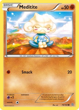 Meditite 079/160 - XY  Primal Clash Reverse Holofoil