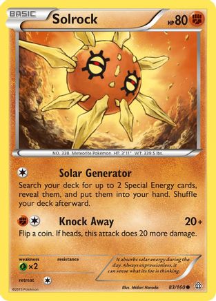 Solrock 083/160 - XY  Primal Clash Reverse Holofoil