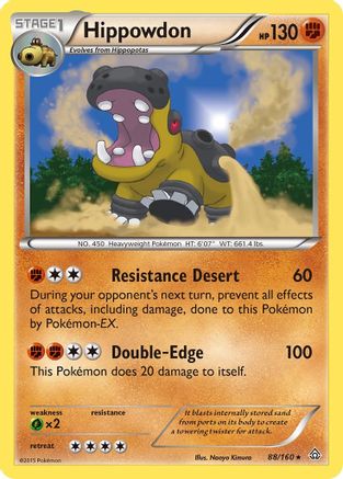 Hippowdon 088/160 - XY  Primal Clash Reverse Holofoil