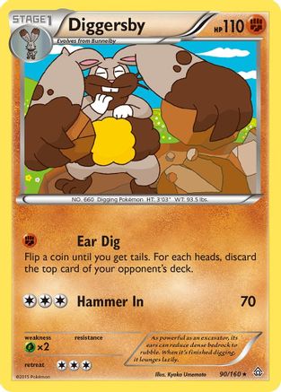 Diggersby 090/160 - XY  Primal Clash Reverse Holofoil